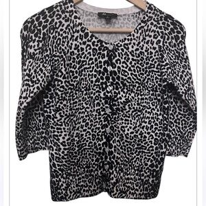 EUC AB Studio Monochrome Animal Print Top